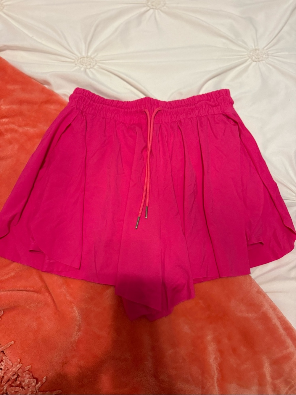 Love Tree Hot Pink Elastic Waist Shorts